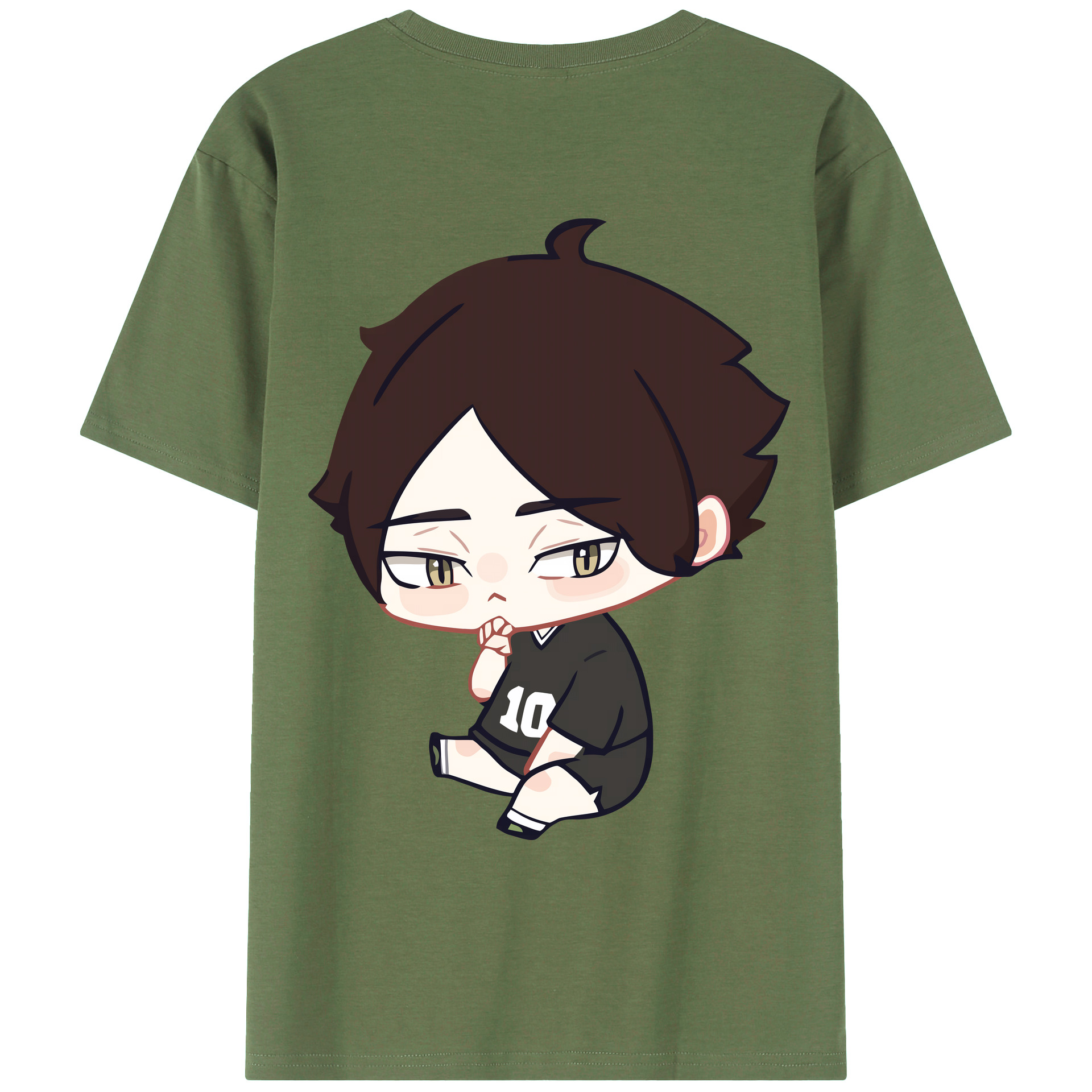 （画像用） ハイキュー!! Haikyu!! 綿100％ メンズ半袖Tシャツ（バックプリント） 通気性